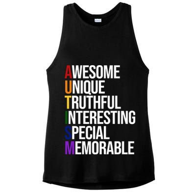 Autism Awesome Definition Ladies PosiCharge Tri-Blend Wicking Tank