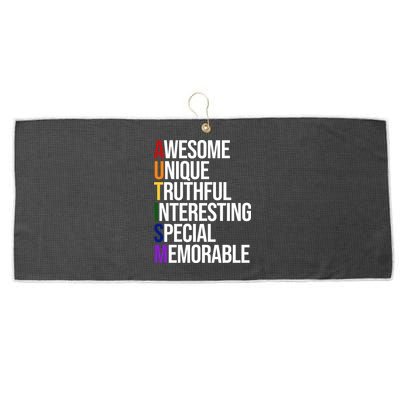 Autism Awesome Definition Large Microfiber Waffle Golf Towel