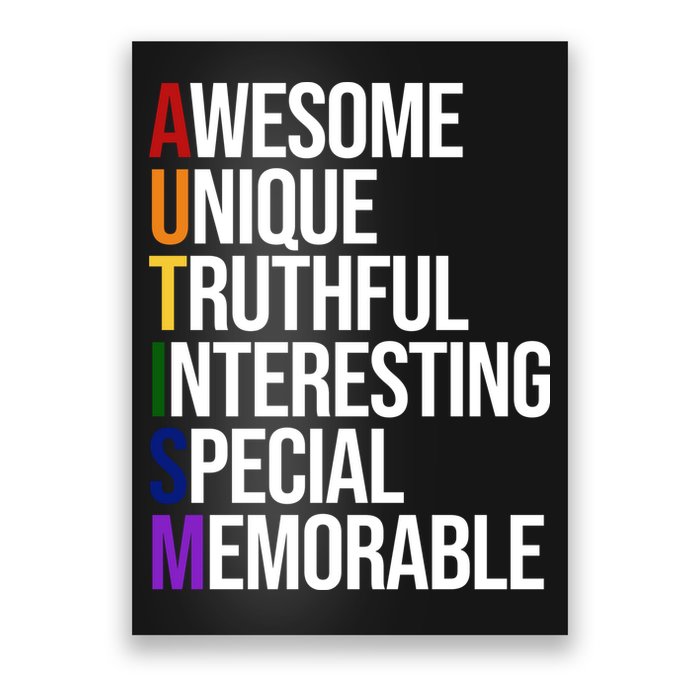Autism Awesome Definition Poster