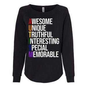 Autism Awesome Definition Womens California Wash Sweatshirt