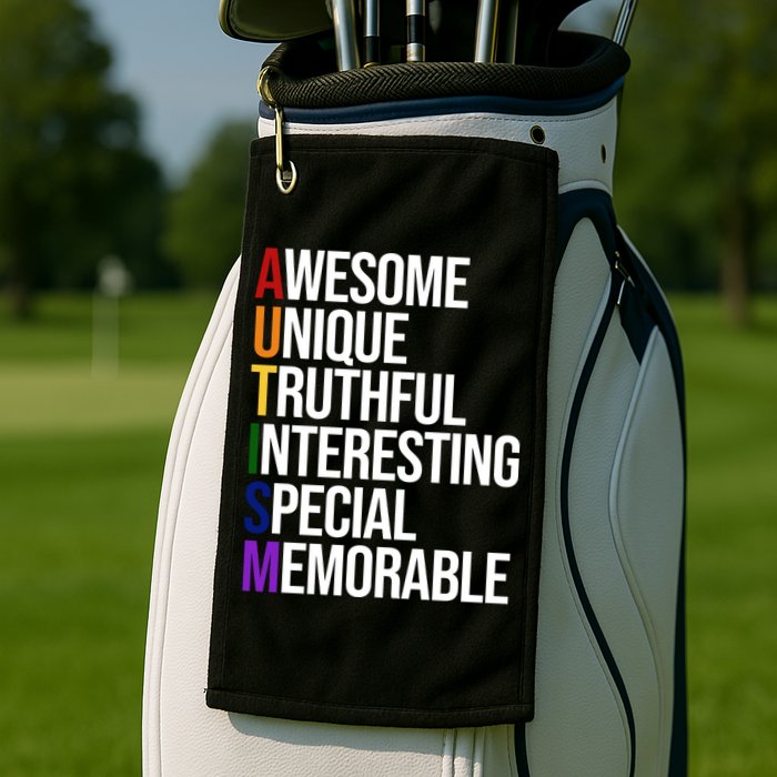 Autism Awesome Definition Golf Towel