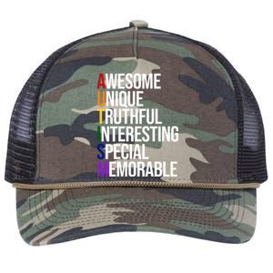 Autism Awesome Definition Retro Rope Trucker Hat Cap