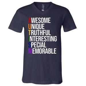 Autism Awesome Definition V-Neck T-Shirt