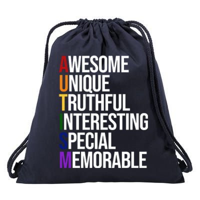 Autism Awesome Definition Drawstring Bag