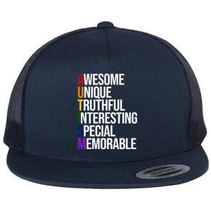 Autism Awesome Definition Flat Bill Trucker Hat