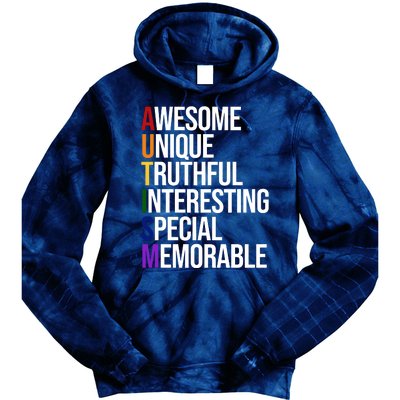 Autism Awesome Definition Tie Dye Hoodie