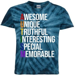 Autism Awesome Definition Kids Tie-Dye T-Shirt