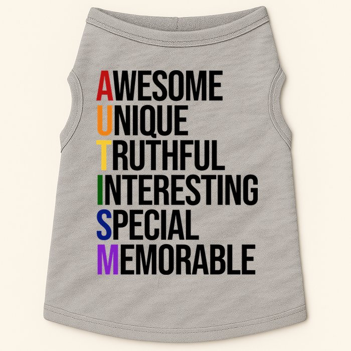 Autism Awesome Definition Doggie Tank