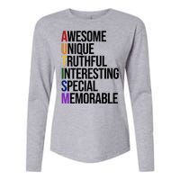 Autism Awesome Definition Womens Cotton Relaxed Long Sleeve T-Shirt