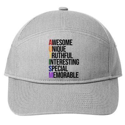 Autism Awesome Definition 7-Panel Snapback Hat