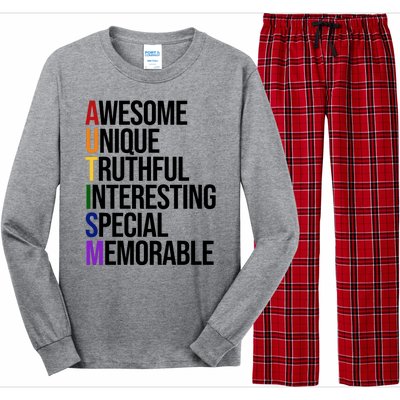 Autism Awesome Definition Long Sleeve Pajama Set