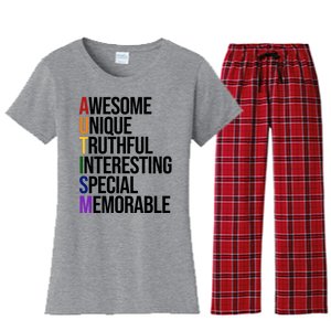 Autism Awesome Definition Women's Flannel Pajama Set