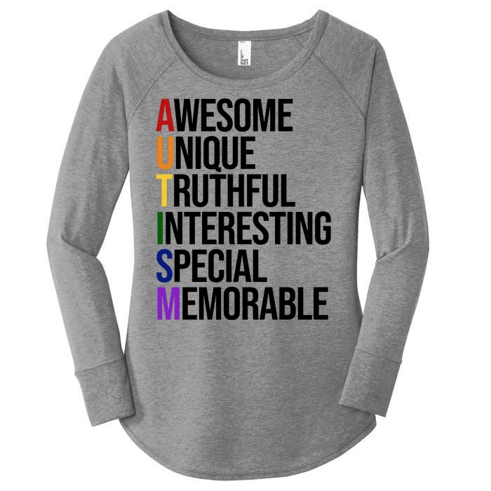 Autism Awesome Definition Women's Perfect Tri Tunic Long Sleeve Shirt