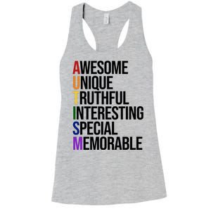 Autism Awesome Definition Women's Racerback Tank