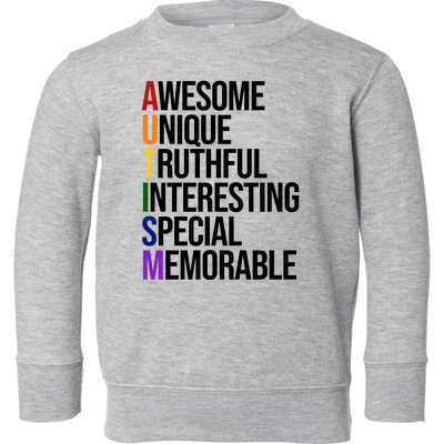 Autism Awesome Definition Toddler Sweatshirt