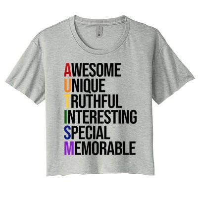 Autism Awesome Definition Crop Top