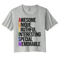 Autism Awesome Definition Women's Crop Top Tee