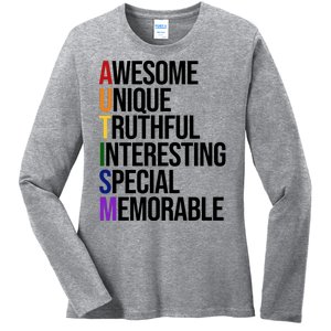 Autism Awesome Definition Ladies Long Sleeve Shirt