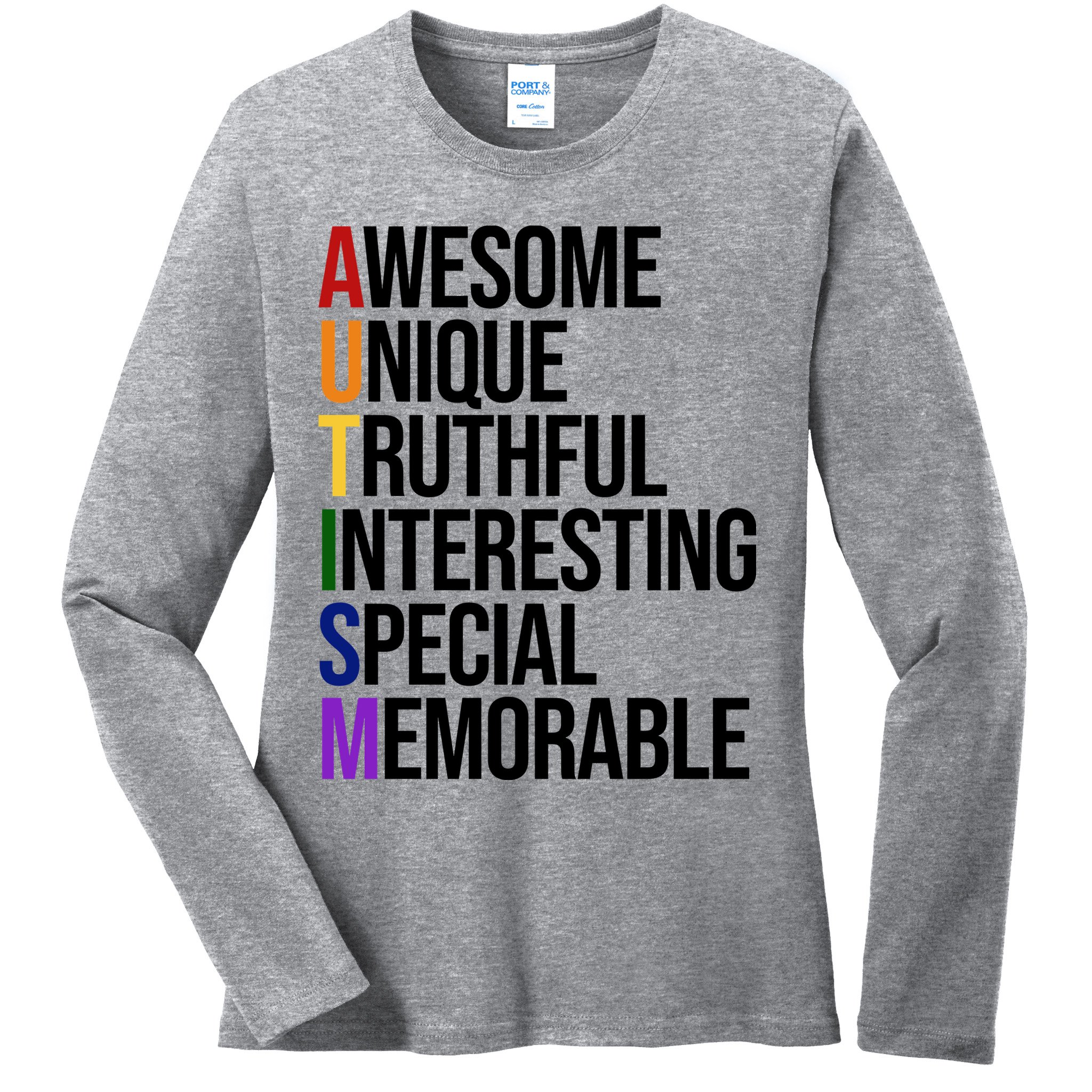 Autism Awesome Definition Ladies Long Sleeve Shirt