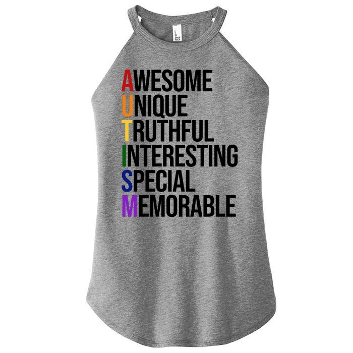 Autism Awesome Definition Women's Perfect Tri Rocker Tank