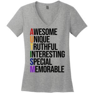 Autism Awesome Definition Women's V-Neck T-Shirt