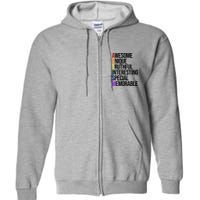 Autism Awesome Definition Full Zip Hoodie