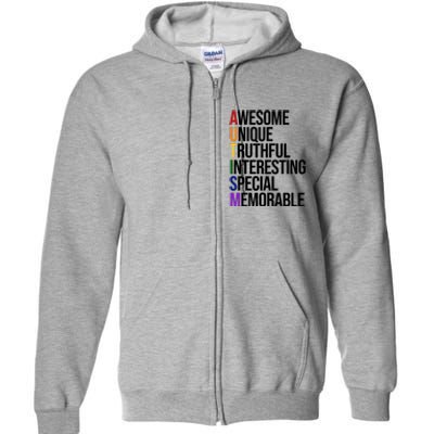 Autism Awesome Definition Full Zip Hoodie