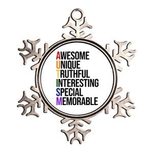 Autism Awesome Definition Metallic Star Ornament