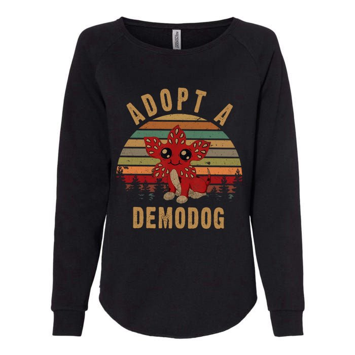 Adopt A Demodog Hell Fire Club Vintage Trending Upside Down Stranger Womens California Wash Sweatshirt