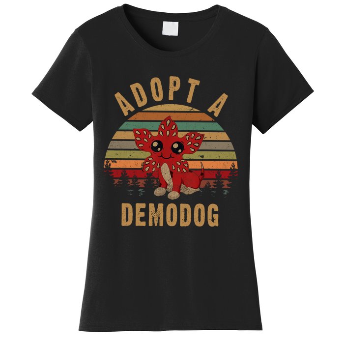 Adopt A Demodog Hell Fire Club Vintage Trending Upside Down Stranger Women's T-Shirt