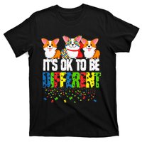 Autism Awareness Day Corgi It's Ok To Be Different T-Shirt