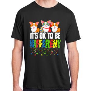 Autism Awareness Day Corgi It's Ok To Be Different Adult ChromaSoft Performance T-Shirt