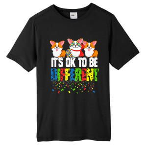 Autism Awareness Day Corgi It's Ok To Be Different Tall Fusion ChromaSoft Performance T-Shirt