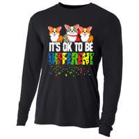 Autism Awareness Day Corgi It's Ok To Be Different Cooling Performance Long Sleeve Crew