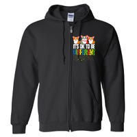 Autism Awareness Day Corgi It's Ok To Be Different Full Zip Hoodie