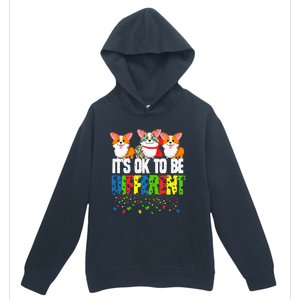 Autism Awareness Day Corgi It's Ok To Be Different Urban Pullover Hoodie