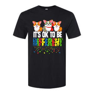 Autism Awareness Day Corgi It's Ok To Be Different Softstyle CVC T-Shirt