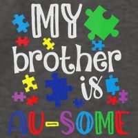 Autism Awareness Day My Brother Is Awesome Sister Autistic Vector Backpack
