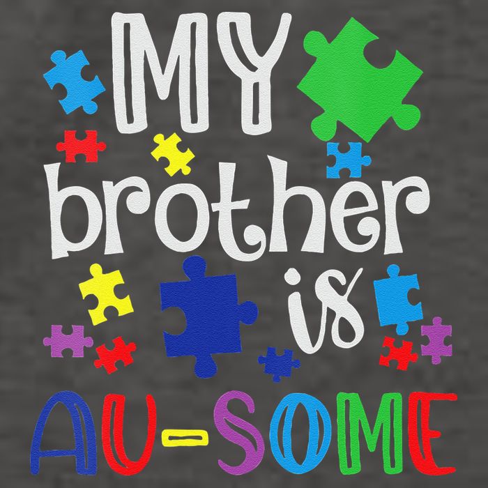 Autism Awareness Day My Brother Is Awesome Sister Autistic Vector Backpack