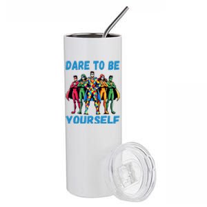 Autism Awareness Dare To Be Yourself Gift Stainless Steel Tumbler