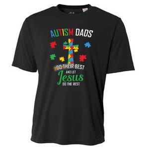 Autism Awareness Dads Do Their Best Jesus Do Rest Cross Puzzle Cooling Performance Crew T-Shirt