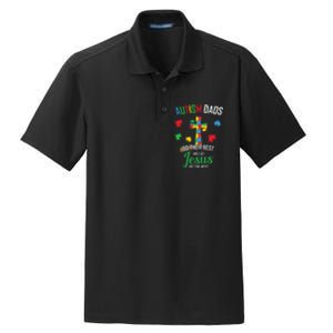 Autism Awareness Dads Do Their Best Jesus Do Rest Cross Puzzle Dry Zone Grid Polo