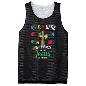 Autism Awareness Dads Do Their Best Jesus Do Rest Cross Puzzle Mesh Reversible Basketball Jersey Tank