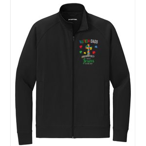 Autism Awareness Dads Do Their Best Jesus Do Rest Cross Puzzle Stretch Full-Zip Cadet Jacket