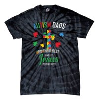 Autism Awareness Dads Do Their Best Jesus Do Rest Cross Puzzle Tie-Dye T-Shirt