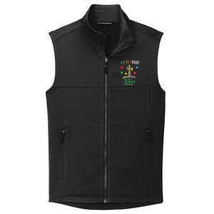 Autism Awareness Dads Do Their Best Jesus Do Rest Cross Puzzle Collective Smooth Fleece Vest