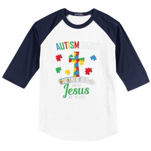 Autism Awareness Dads Do Their Best Jesus Do Rest Cross Puzzle Baseball Sleeve Shirt