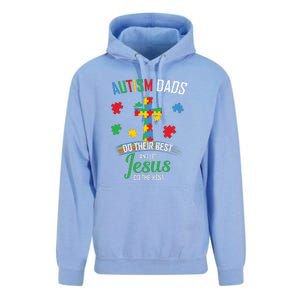 Autism Awareness Dads Do Their Best Jesus Do Rest Cross Puzzle Unisex Surf Hoodie