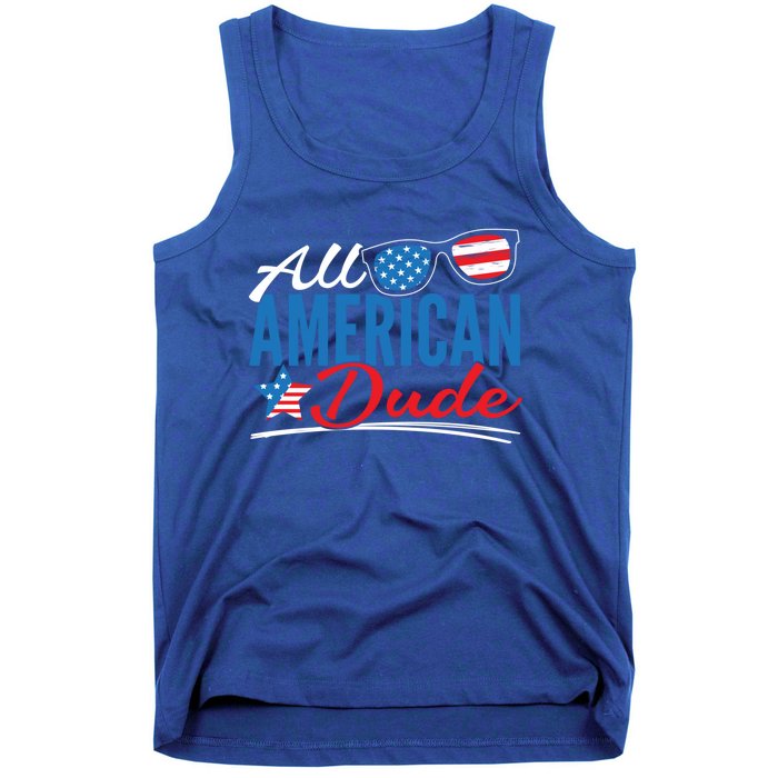 All American Dude Made Patriotic American 4th Of July Gift Tank Top