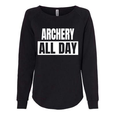 Archery All Day Funny Archer Gift Womens California Wash Sweatshirt